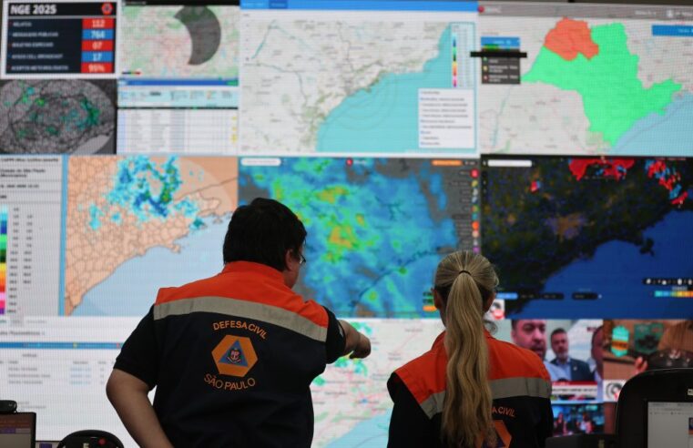 Defesa Civil de SP alerta para chegada de frente fria e monta gabinete de crise a partir de domingo (9)